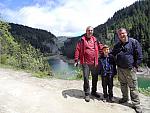 Doru Iancu, Alexander and Sorin with Bolboci Reservoir at Tatar's Gorge